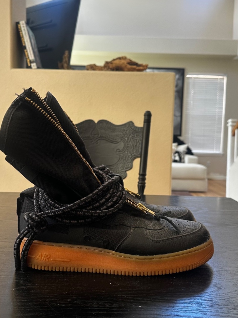Nike SF Air Force 1 High Black Gum Size 13 SF AF1 HI New Without Box - Picture 4 of 6